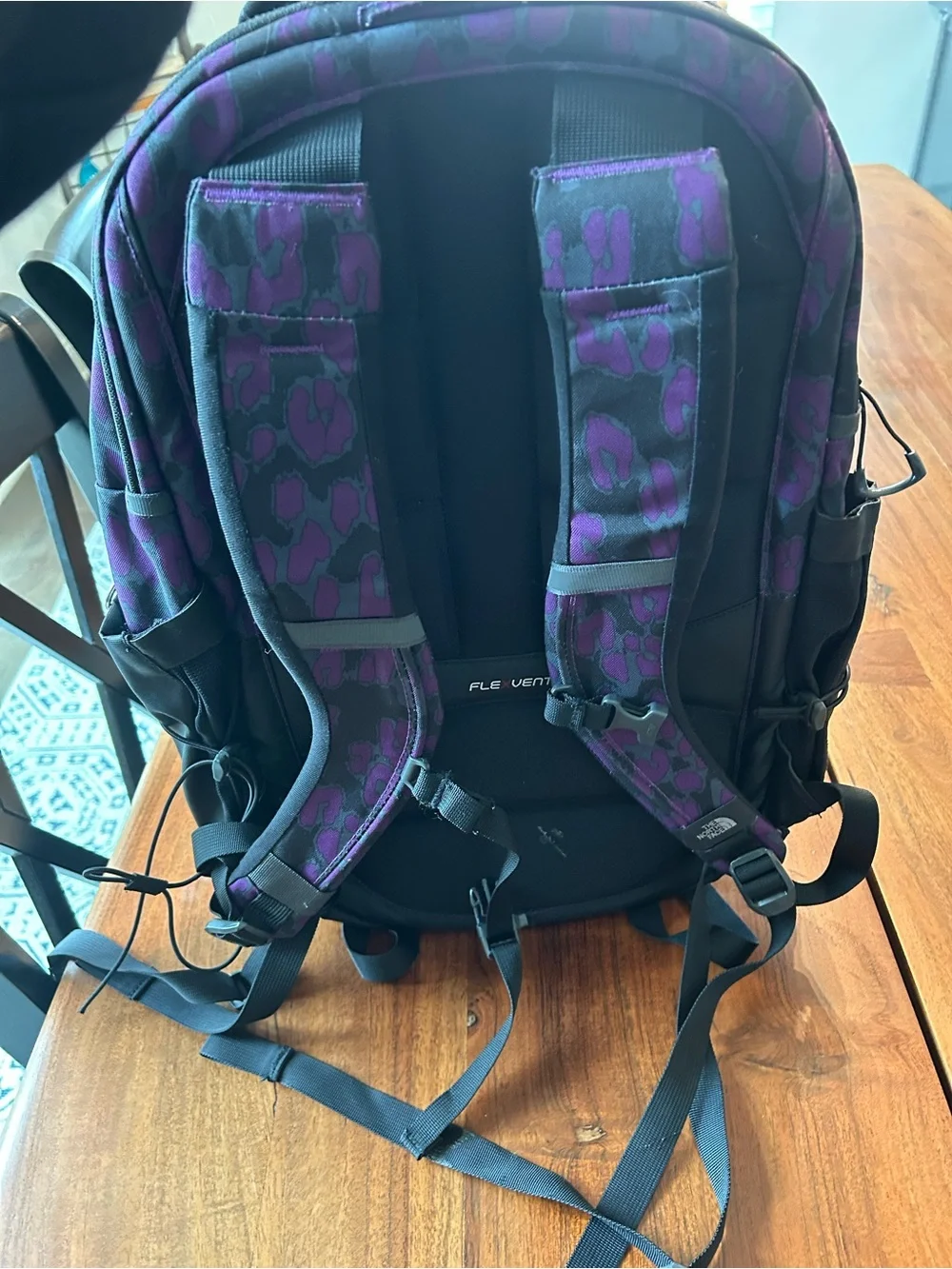 The North Face Black & Purple Leopard-Print Backpack - Picture 2 of 6